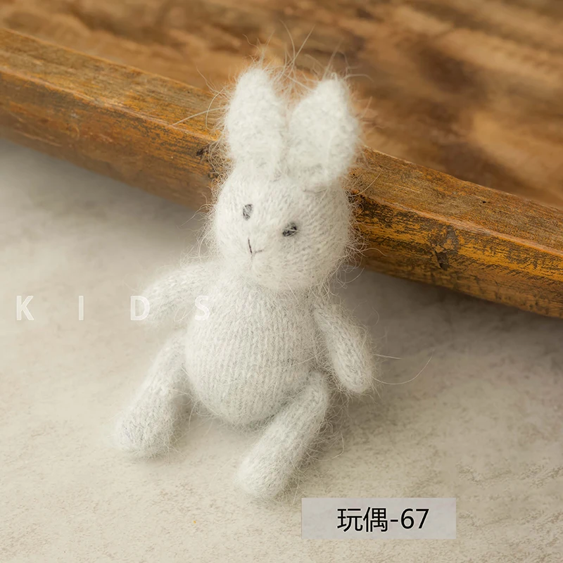Handmade ถักตุ๊กตากระต่ายทารกแรกเกิดการถ่ายภาพ Props กระต่ายน่ารักของเล่นเด็กทารกยิงตกแต่งสตูดิโอถ่ายภาพอุปกรณ์เสริม
