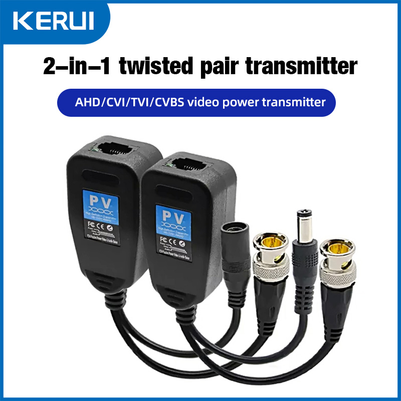 1CH PV balun RJ45 CCTV Transceiver wideo Nadajniki koncentryczne BNC Złącza zasilania DC Do CVI TVI AHD Analogowa kamera HD