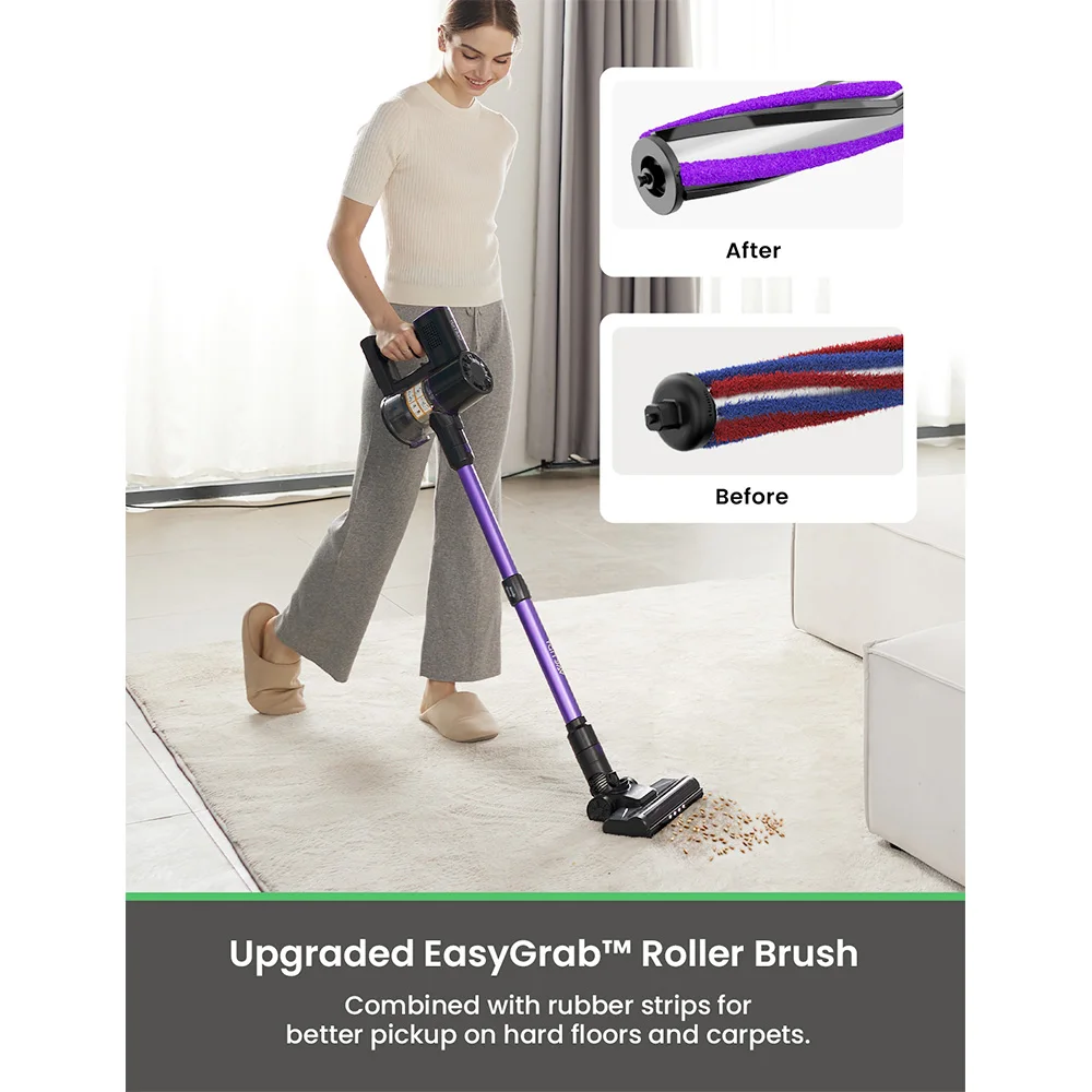Vactidy v8 pro Akku-Staubsauger 25kpa leistungs starkes Saugzyklon-Filtersystem 180 ° drehbarer Bürsten kopf 35min Laufzeit