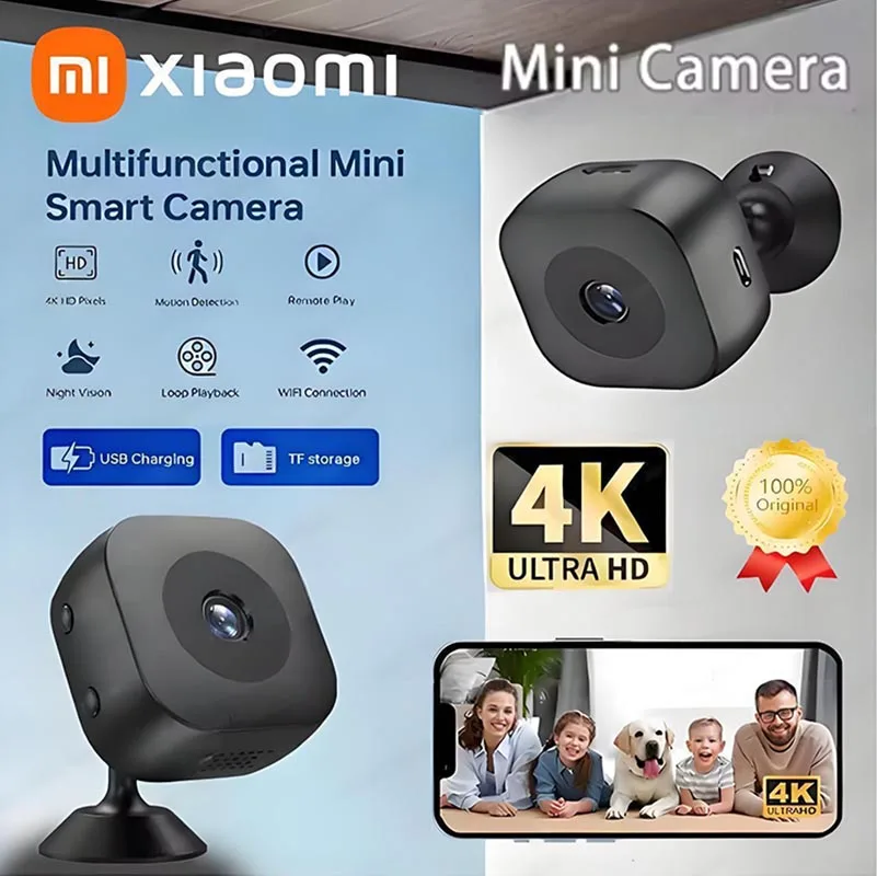 Xiaomi 4K Mini cámara Wifi Ip/ap videocámara de detección móvil portátil vigilancia del hogar inteligente cámara de monitoreo remoto de seguridad