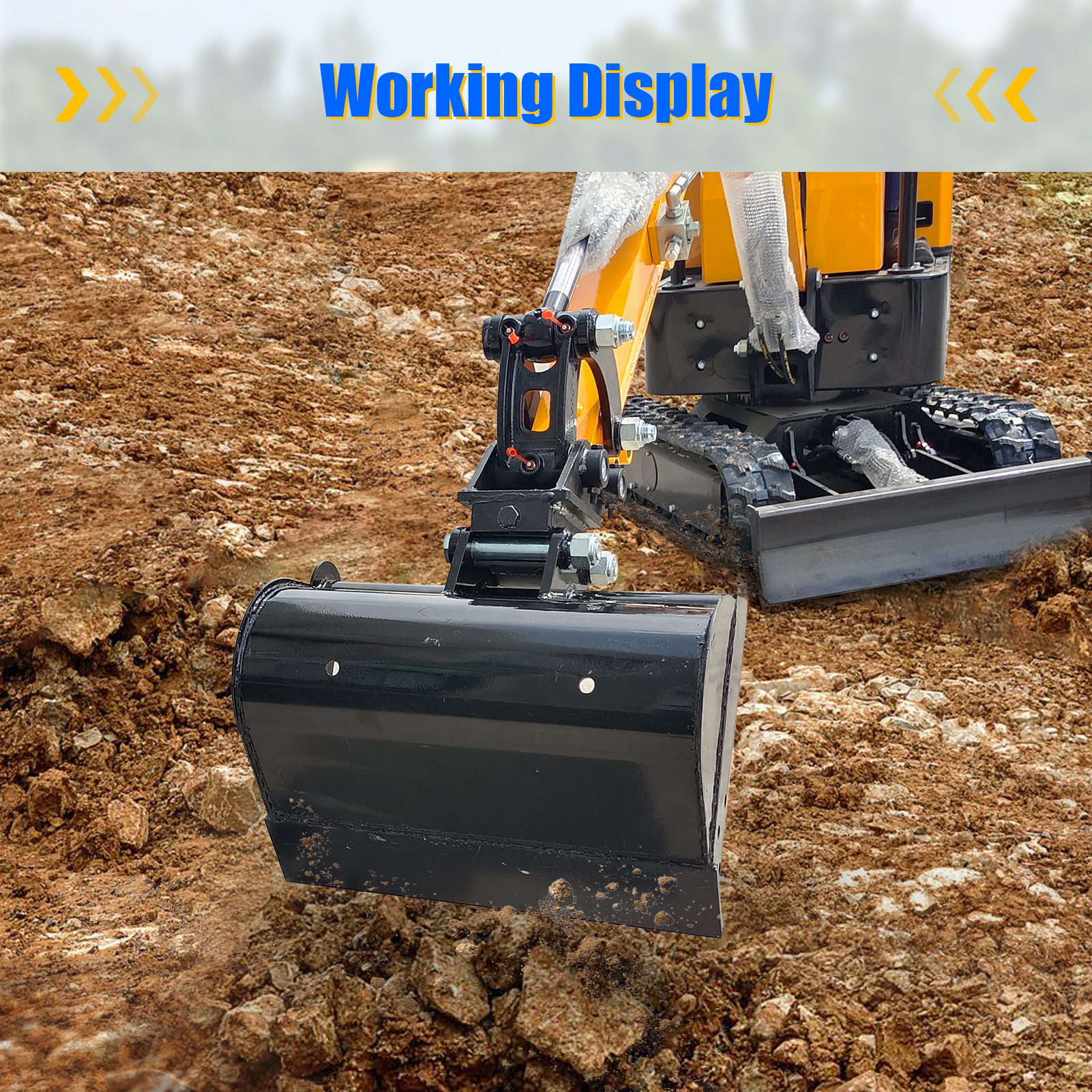 Duitsland Voorraad 500/800/1000mm Platte Emmer Graafmachine Attachment Tandeloze Emmer voor 0.8-1.5 ton Mini Graafmachine Gratis Verzending