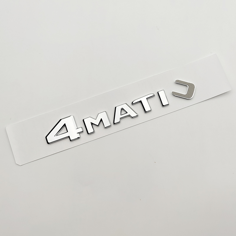 3d ABS Chrome Black 4 Matic Logo 4Matic Emblem Letters Nameplate Car Trunk Badge 4matic Sticker Accessories