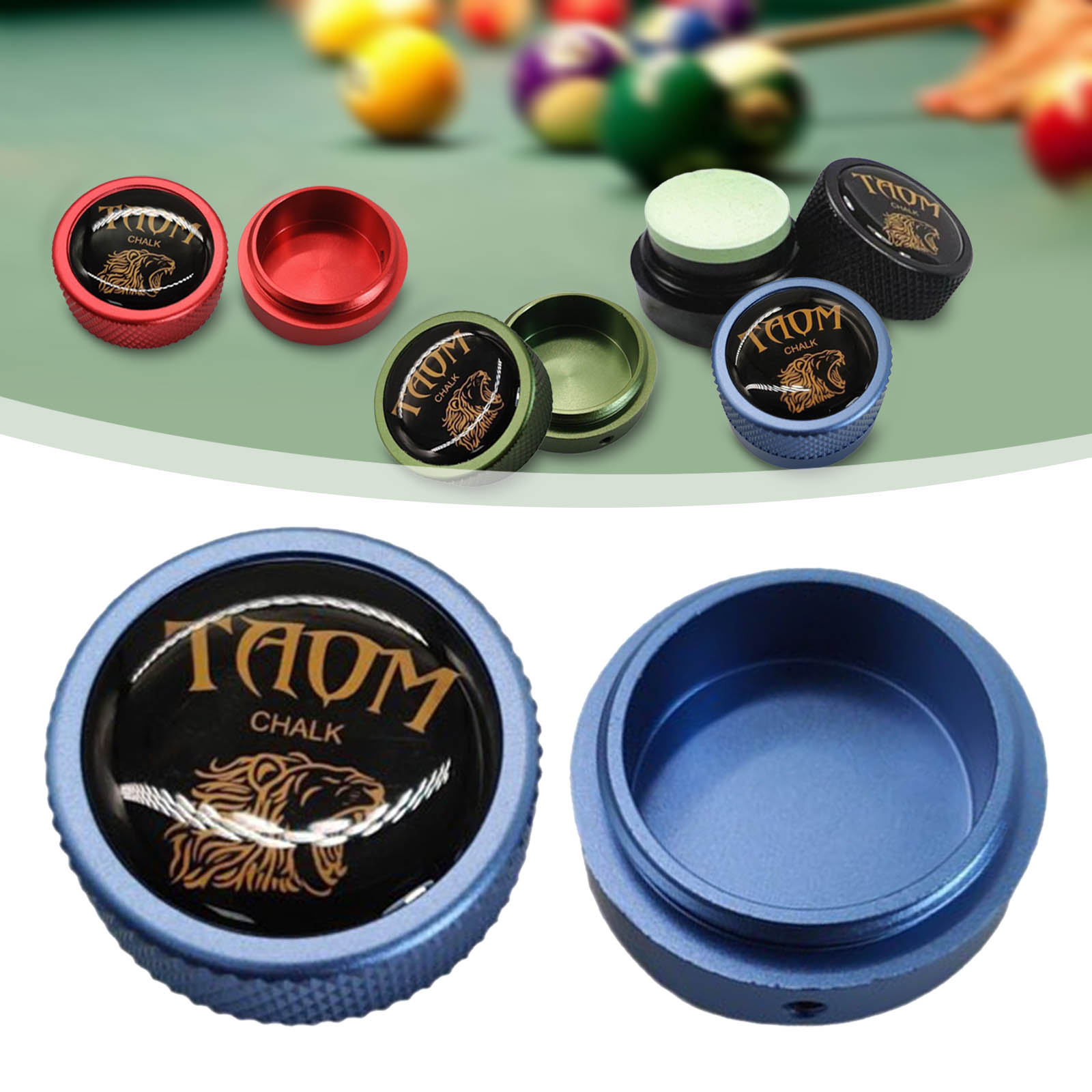 Pool Chalk Holder Billiard Cue Snooker Accessory Metal Chalk Tip Case Container Chalk Case Pool Snooker Pool Cue Chalk Carrier