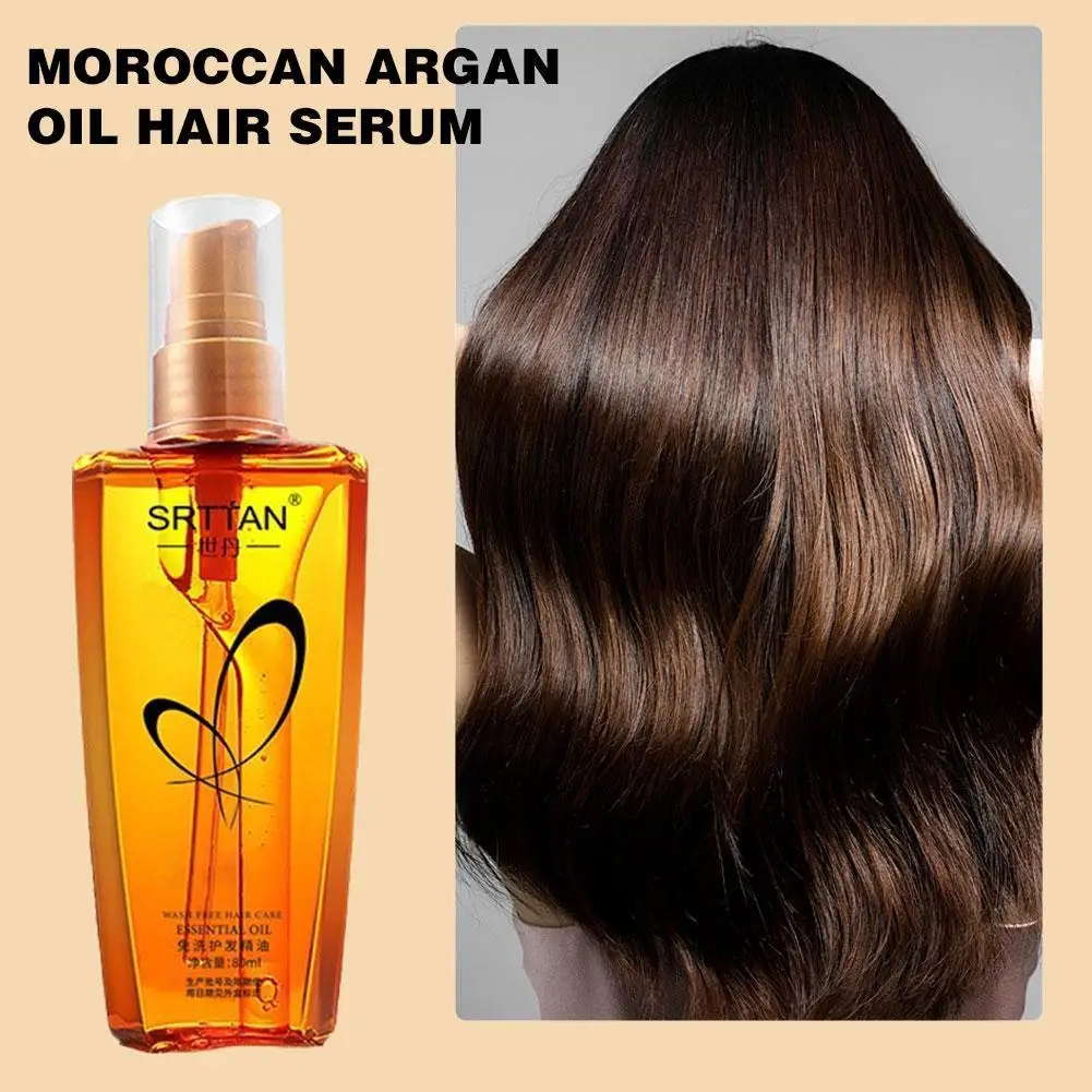 Marokkanisches Arganöl-Haarserum, leichter Haarölnebel für Spliss, krauses Haar und Flyaways, Haarölreparatur – glänzender Glanz