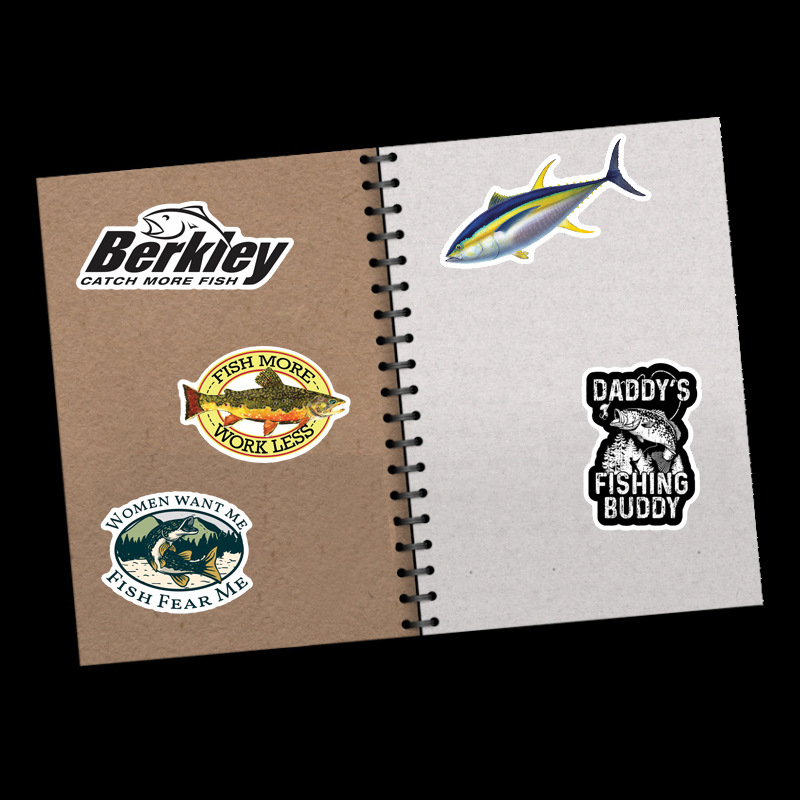 防水性の釣りステッカー,10/30/100のバッグ,オートバイのスーツケース,ラップトップ,自転車,子供のおもちゃ