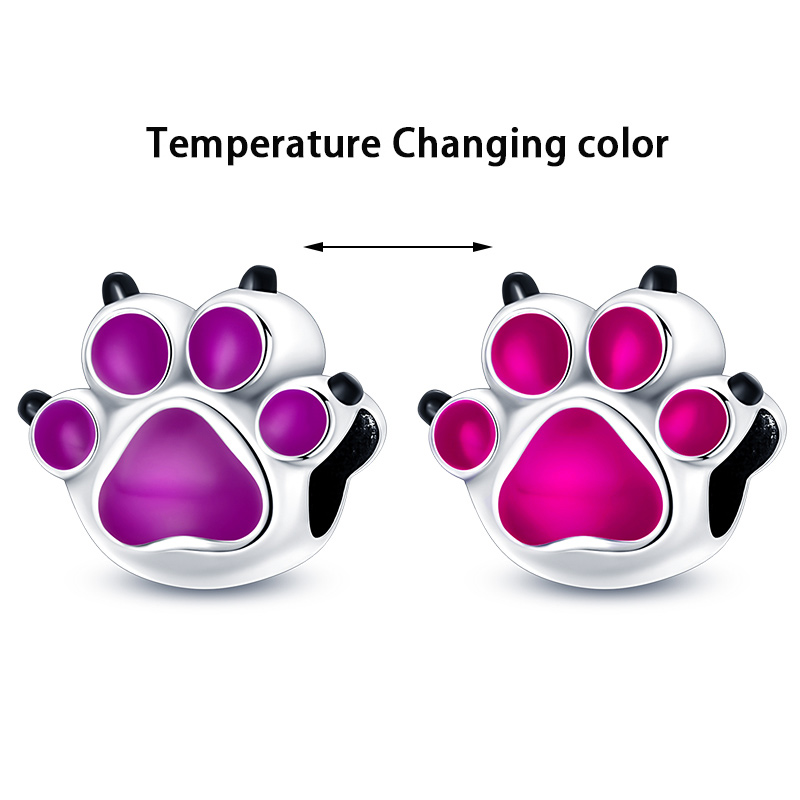 Novo 925 prata esterlina encantos caber 3mm pulseiras originais gato cão contas finas diy jóias fazendo presentes de festa feminino