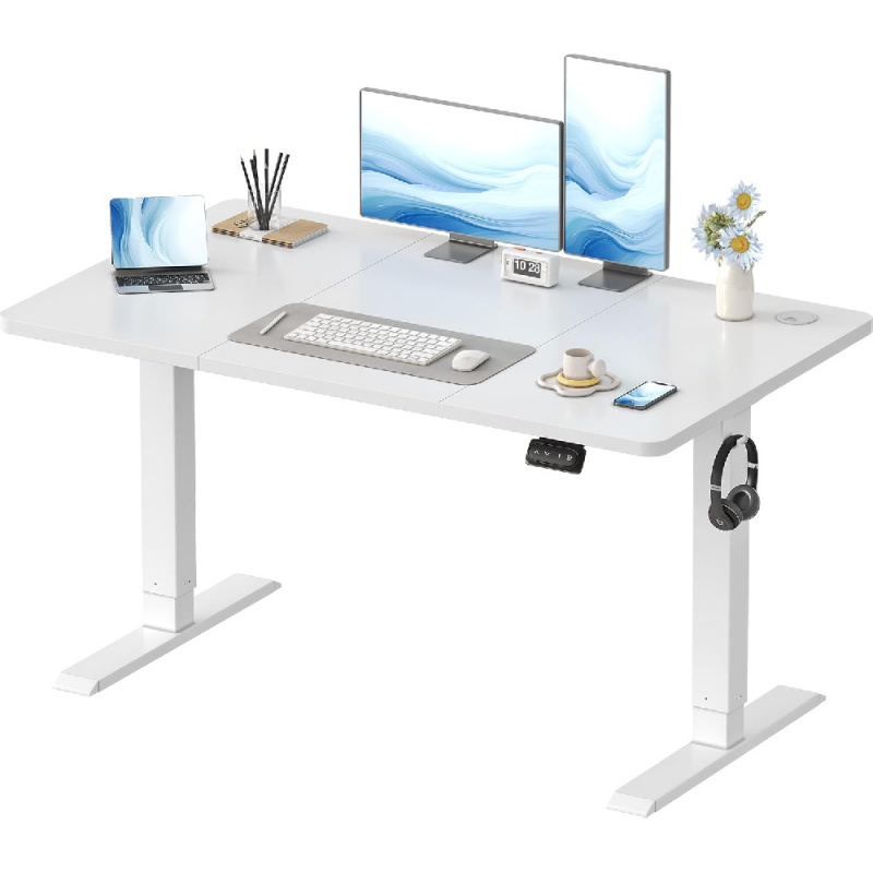 Höhenverstellbarer Schreibtisch, elektrischer Schreibtisch, Stehsitz, Bürotisch, Computer