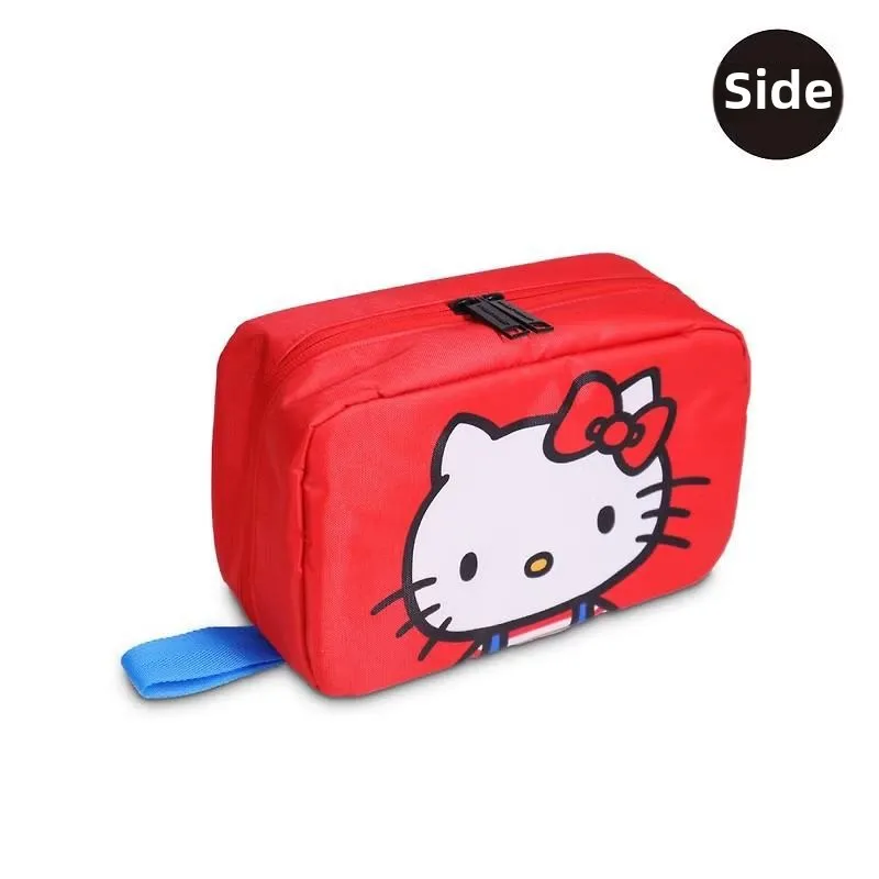 Hello Kitty Cartoon składana torba do przechowywania kosmetyków przenośna torebka ścienna o dużej pojemności do zawieszenia prezenty urodzinowe dla dziewczynek