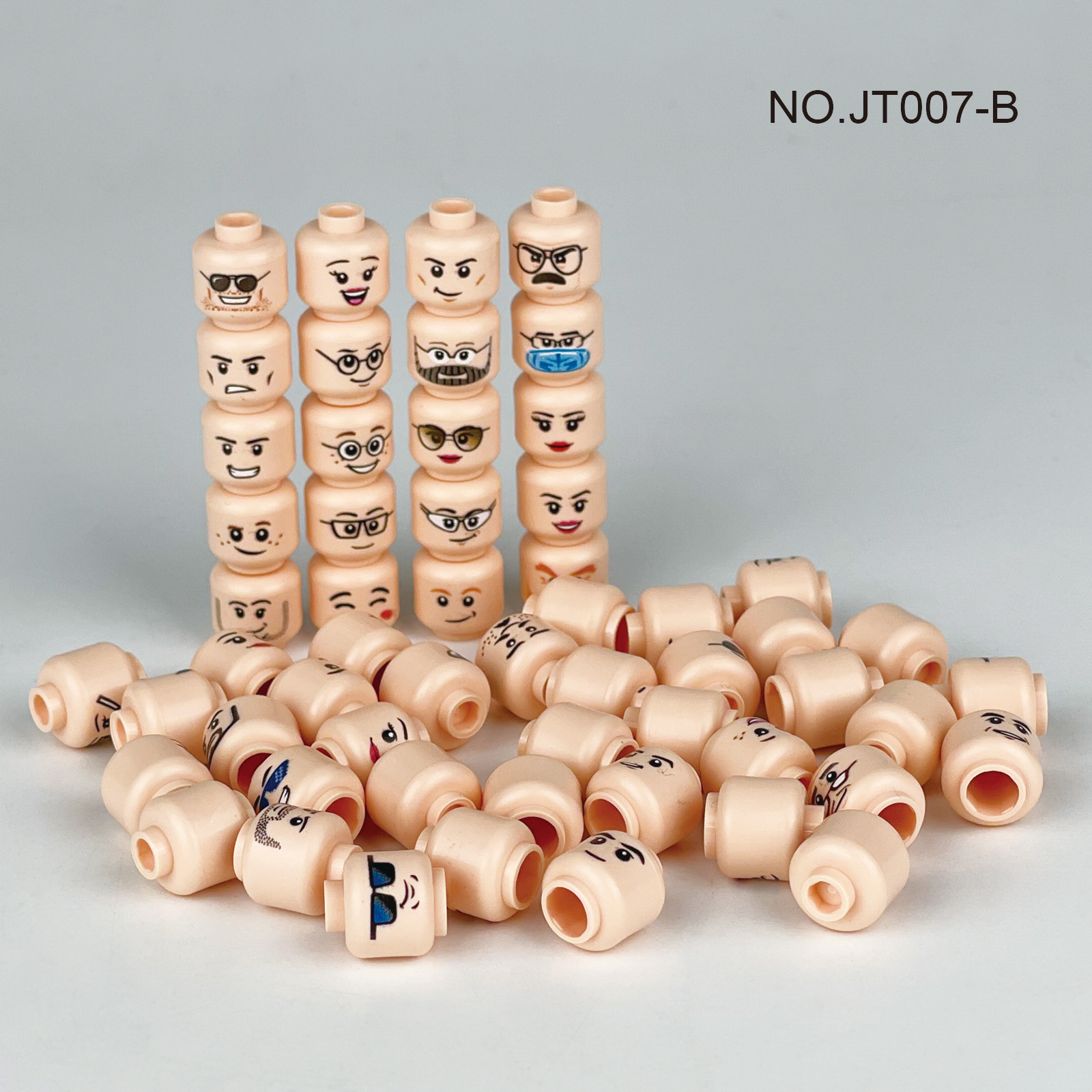 Hot 56 pcs/lot Mini Figure tête créative visages rire cri mignon Expression faciale briques blocs de construction modèle enfants jouets cadeaux