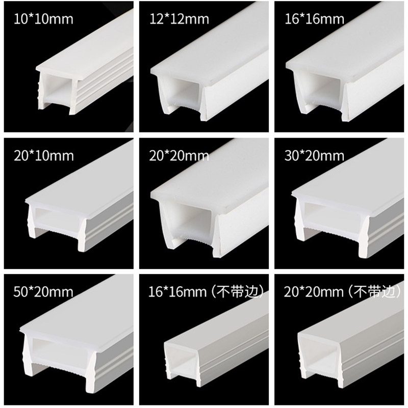 Flexible eingebettete LED-Neonröhre, Silikagel-Abdeckung, Silikon, diffuser Kanal, DIY Outdoor, wasserdichtes Streifenlicht, WS2812B, WS281