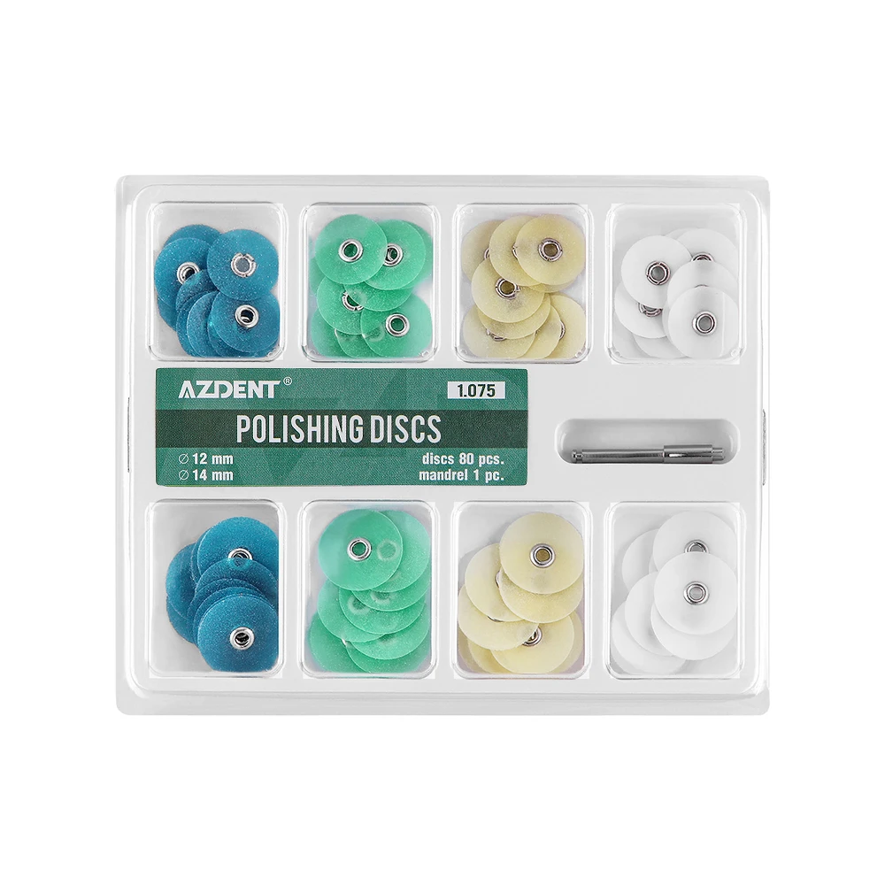 JoyDental 40/80 Chiếc Đánh Bóng Răng De Polimento Đĩa Tổng Giảm Contouring Mandrel Sọc Bộ Nha Khoa Chất Liệu