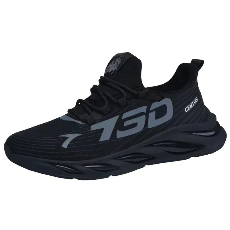 Zapatillas de deporte informales sin cordones a la moda para hombre, zapatillas transpirables para correr, zapatillas de tenis de entrenamiento para caminar al aire libre, ligeras y cómodas