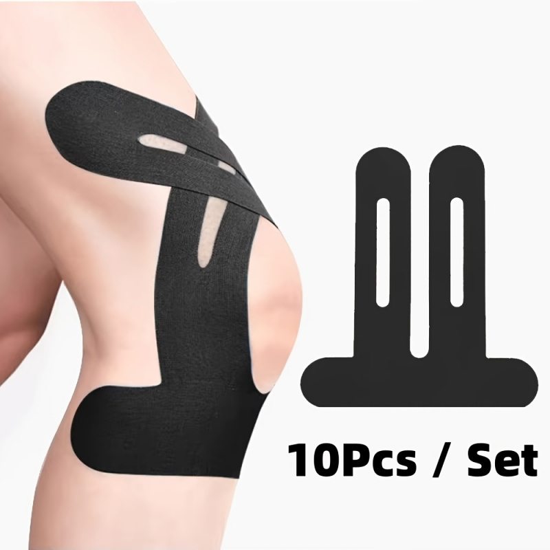 10PCS Kinesiologietape voor knieën, kniesteun en stabiliteit, kniepijnverlichting atletische tape - waterdicht en elastisch, ademend hy