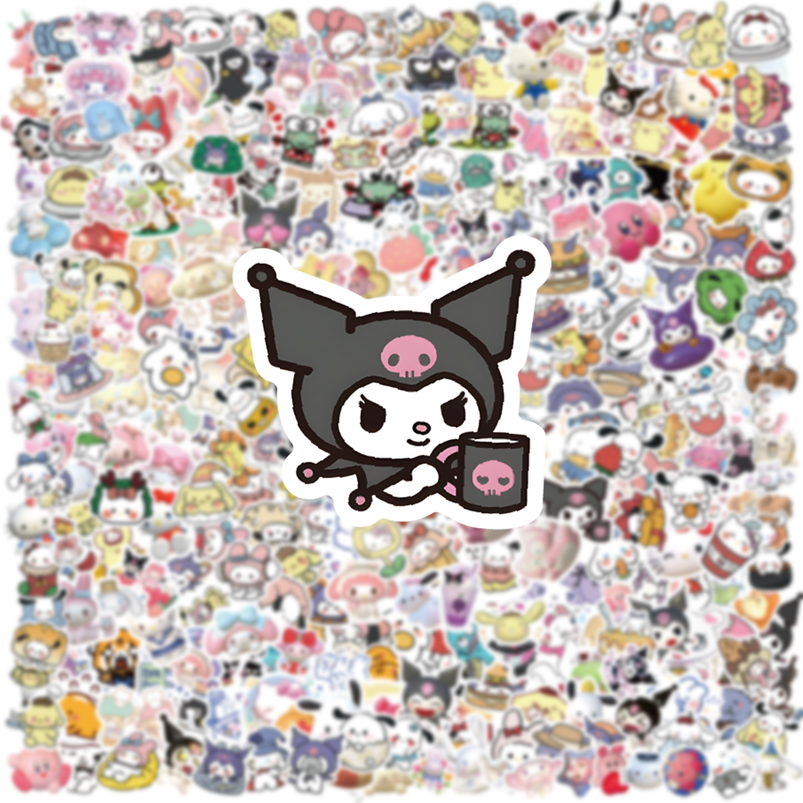 100/200/300 pièces Kawaii Sanrio Kuromi mélodie Hello Kitty autocollants ordinateur portable téléphone portable bagages étanche dessin animé autocollant décalcomanies