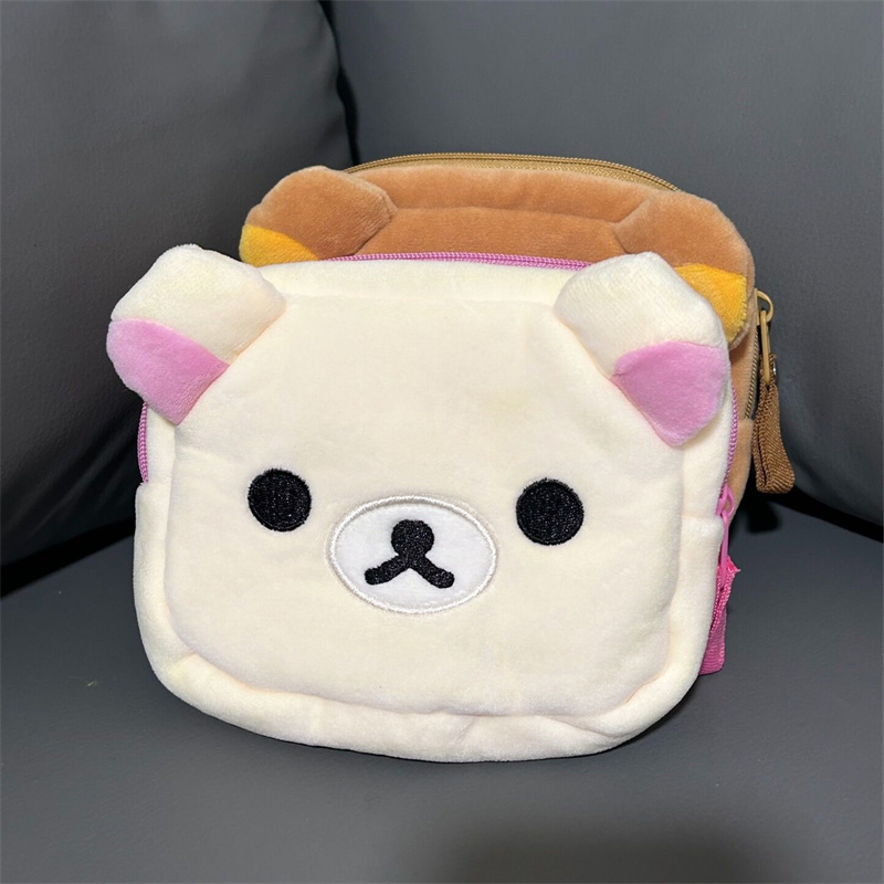 Rilakkuma Korilakkuma Plush Multi Case Cute Makeup Organizer Storage Bag Cartoon Bear Kawaii Cosmetic Bags Vanity Beauty Case