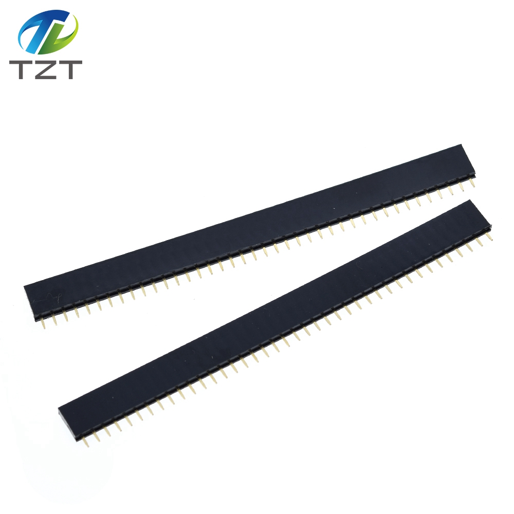 10 ชิ้น 2.54 มิลลิเมตร 40 Pin Stright หญิงเดี่ยวแถว Pin Header Strip Connector