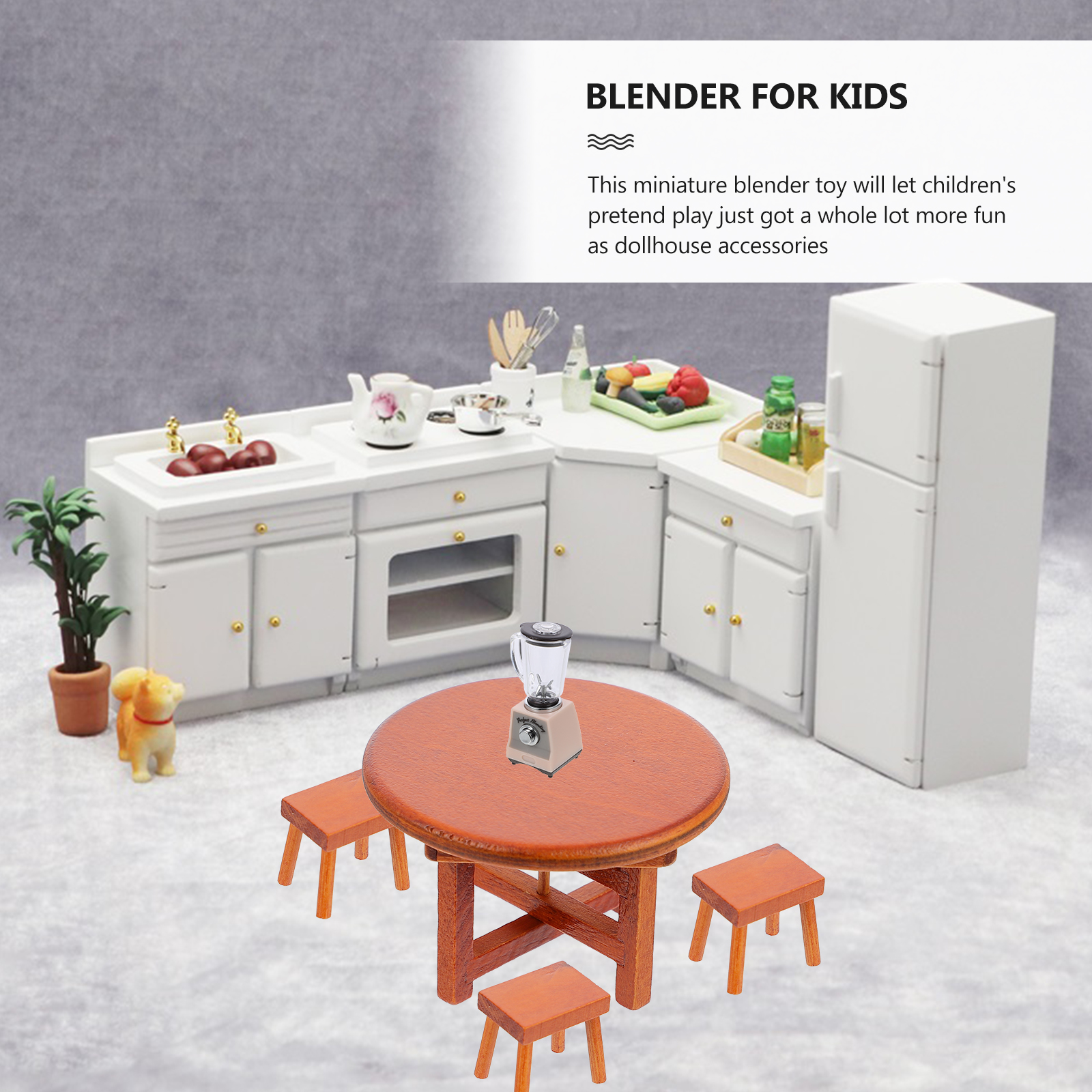 Toy for Kids Lifelike and Fun Toy Kitchen Smoothie Machine Play Kitchen Accessories