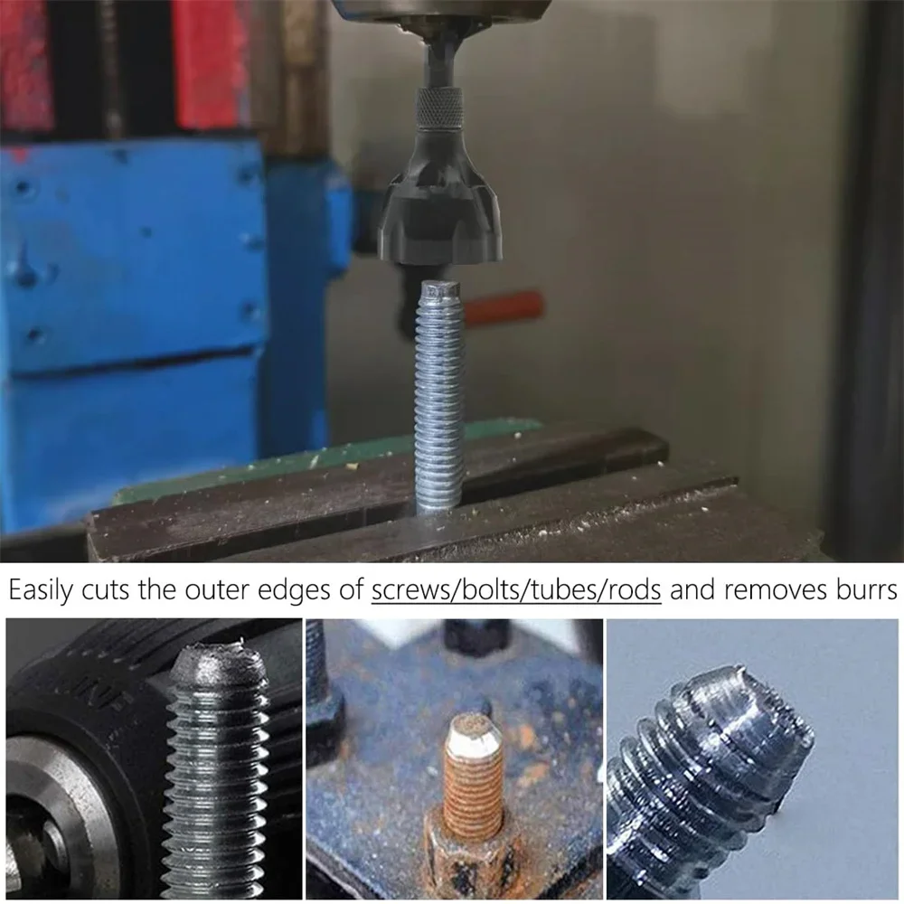 Deburring External Chamfer Tool Carbide Burr Blade Hard Sharp Metal Trimming Drill Bit Internal Countersink Steel Copper Screw