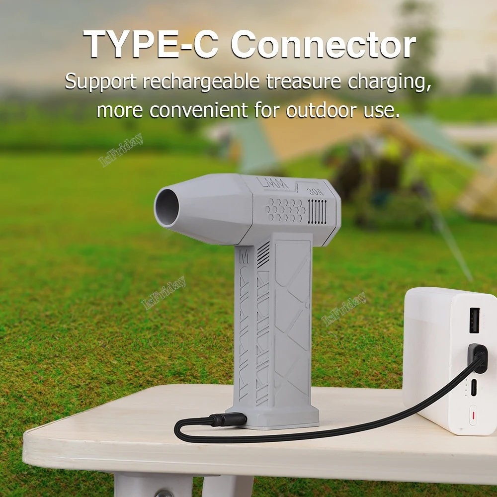 Mini Handheld High-volume Fan Multi-function High-speed Turbine Charging Suitable for Dust Removal/Snow Blowing/Pet Hair Dryer