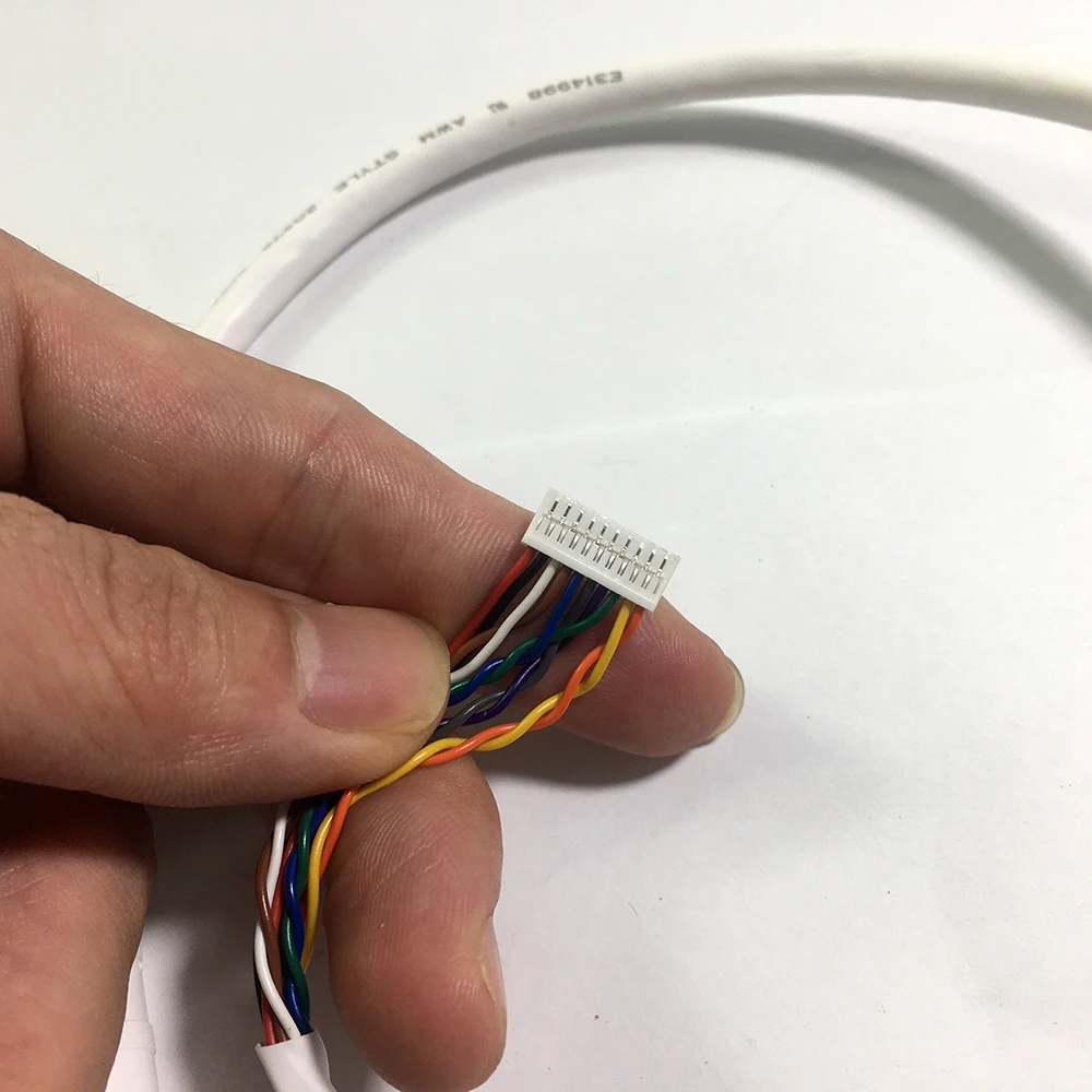 สาย Ethernet Lan PoE RJ45 สายเคเบิลเครือข่าย 10 Pin 10 core สําหรับกล้อง ip hikvision