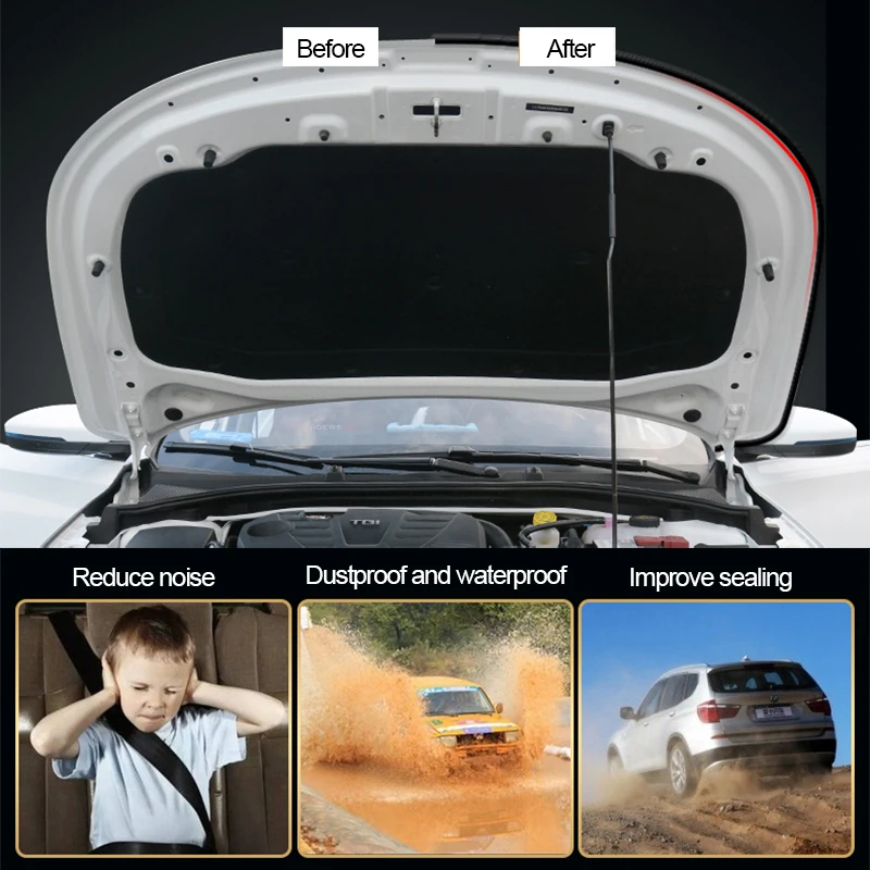 Seametal 車のゴムシールステッカー遮音シールプロテクターウェザーストリップ車のドアシールストリップ 4 メートル/5 メートル/16 メートル/25 メートル B 形状