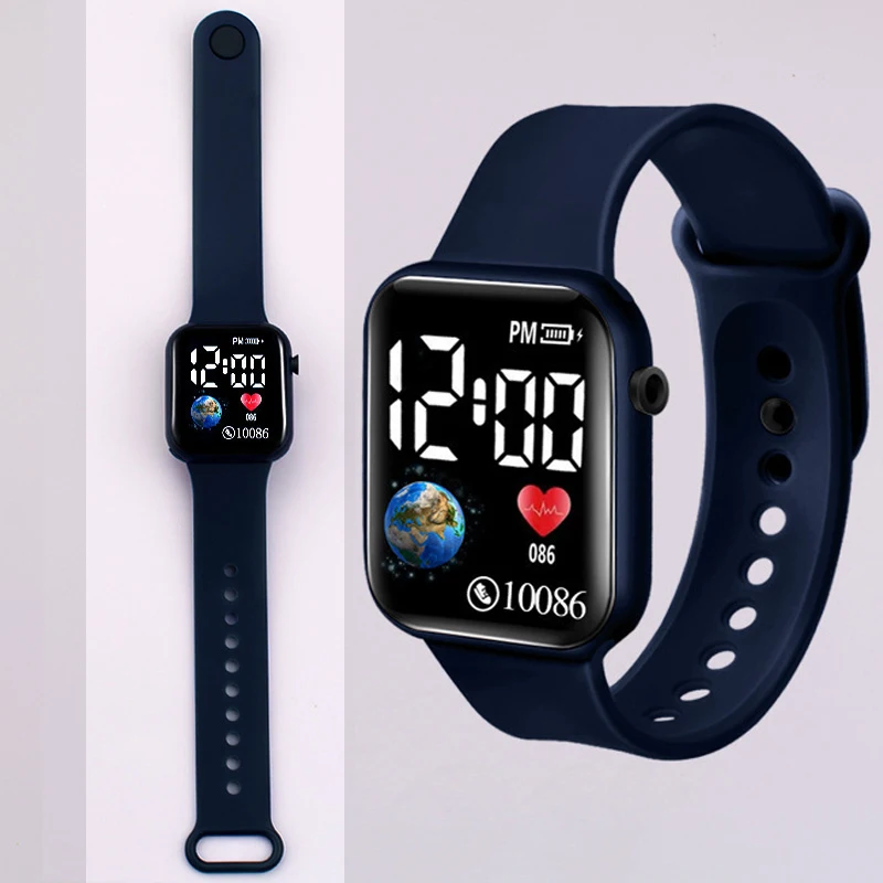 Yikaze crianças relógios led digital crianças relógio pulseira de silicone dos desenhos animados relógio de pulso eletrônico esportes para meninos e meninas presentes