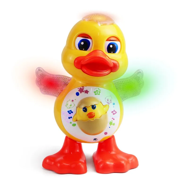 Brinquedo de pato dançante elétrico animal musical interativo com luzes piscantes presente educacional para crianças