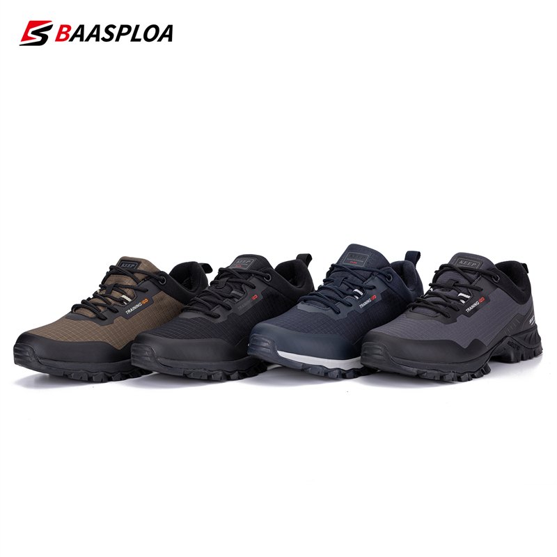 Baasploa-zapatos de senderismo impermeables para hombre, zapatillas cómodas, antideslizantes, resistentes al desgaste, para exteriores