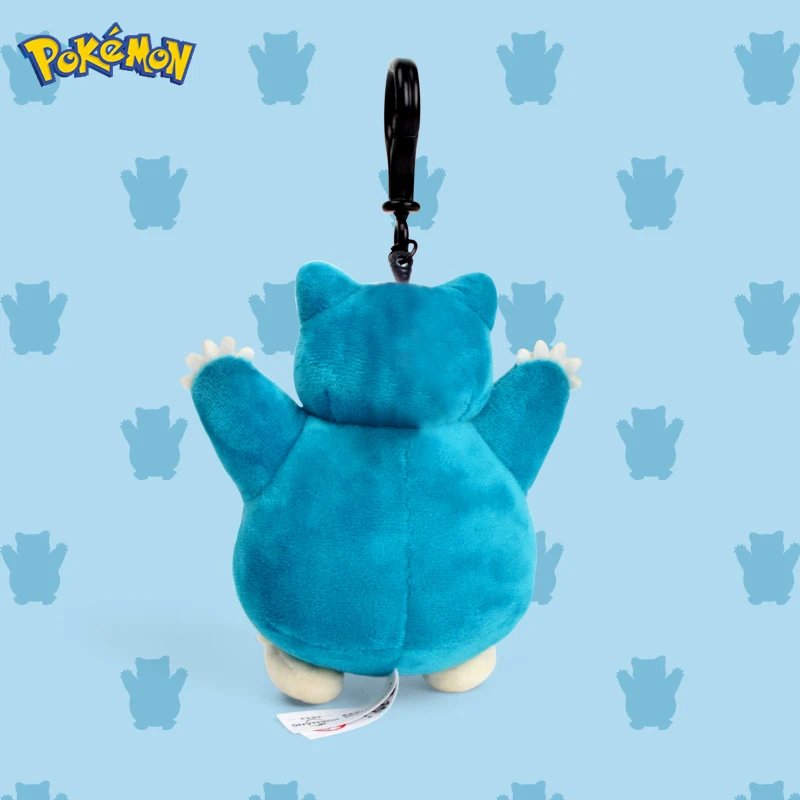 ของแท้สัตว์ Pokemon Series Pikachu Snorlax Kawaii ของเล่นตุ๊กตาน่ารักจี้ Keyring พวงกุญแจของขวัญวันเกิดสําหรับเด็ก