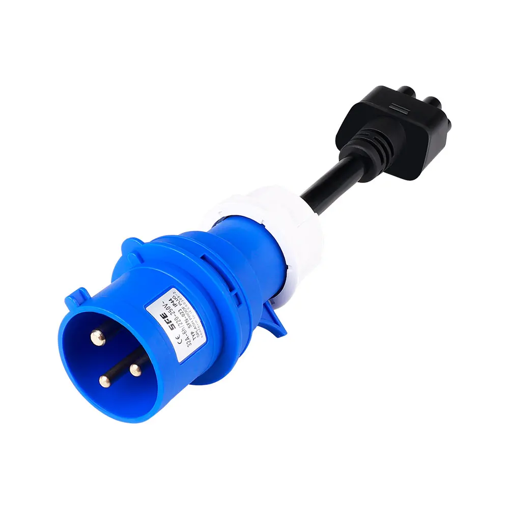 IPENGEN Para Tesla modelo 3 pinos Adaptador CEE Para Tesla modelo X S Y Gen 2 Ev Carregador Cabo de Extensão Conector 240V Tomada 32A 10 polegadas