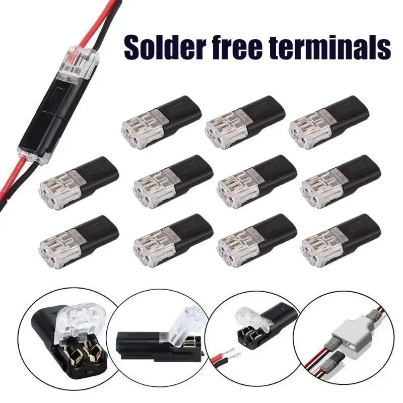 Conector de Cable de enchufe rápido para coche, enchufe de 2 pines, Cable de conector eléctrico para coche, conexión de Terminal de tira automotriz