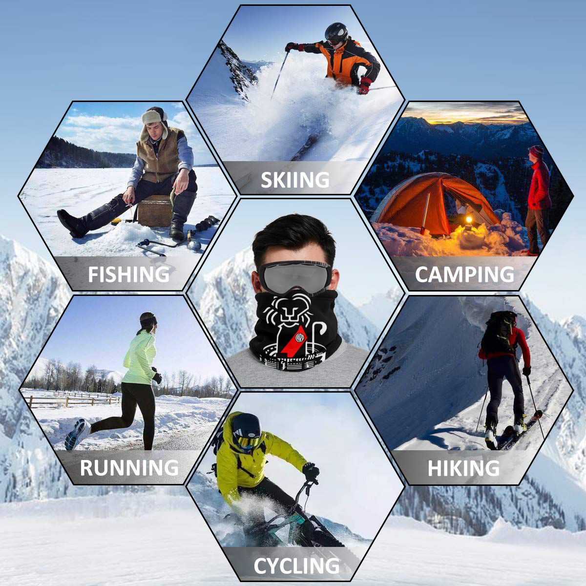 Microfibra Pescoço Gaiter para Unisex, Multifuncional Bandana, Club Atlético River Plate, Gainsboro Lenço, Camping Lenço