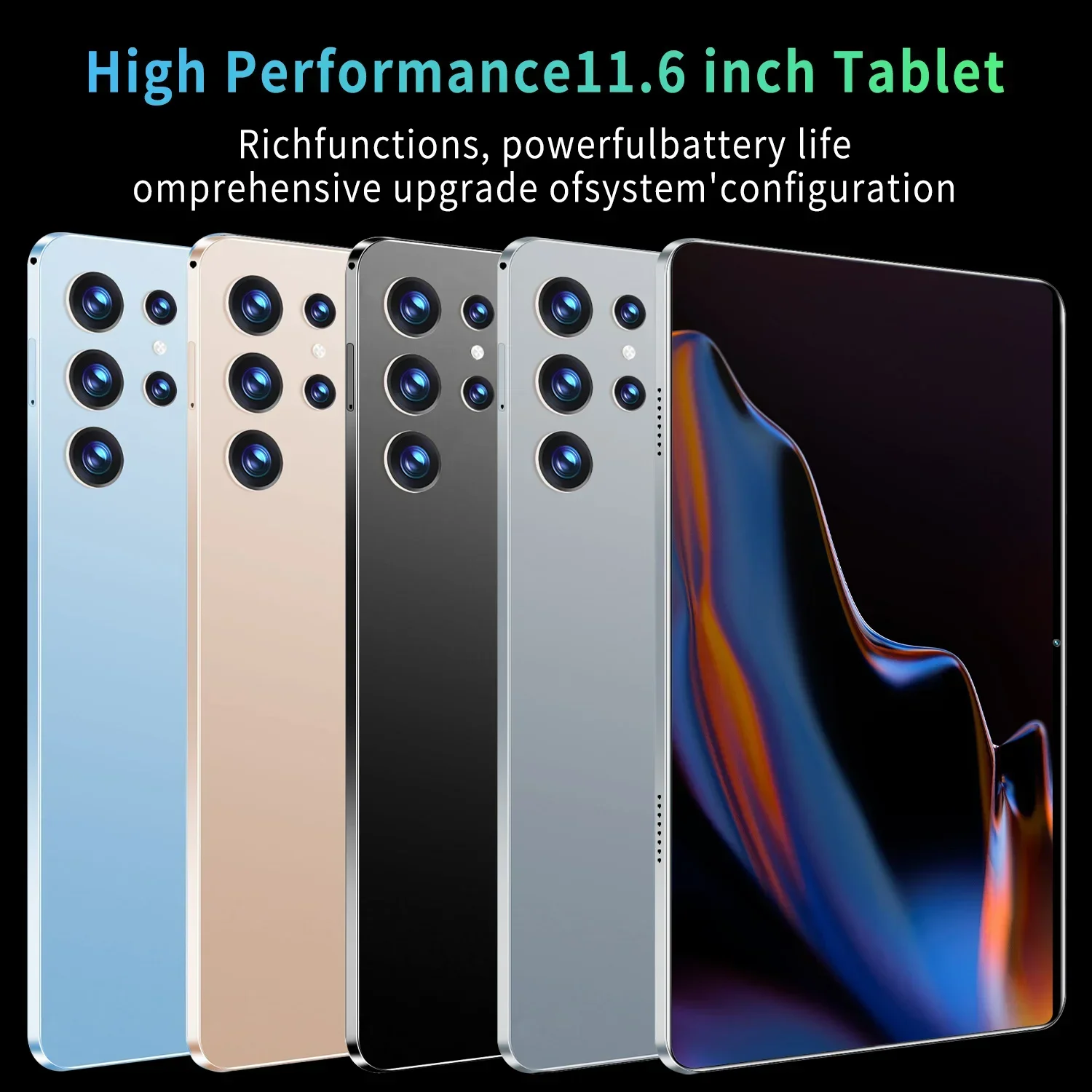 2025 Original Android Tablet Android13.0 10 Core 11,6 pulgadas HD 16GB + 1TB 12000mAh 5G Dual SIM Bluetooth WiFi GPS mesas ﻿