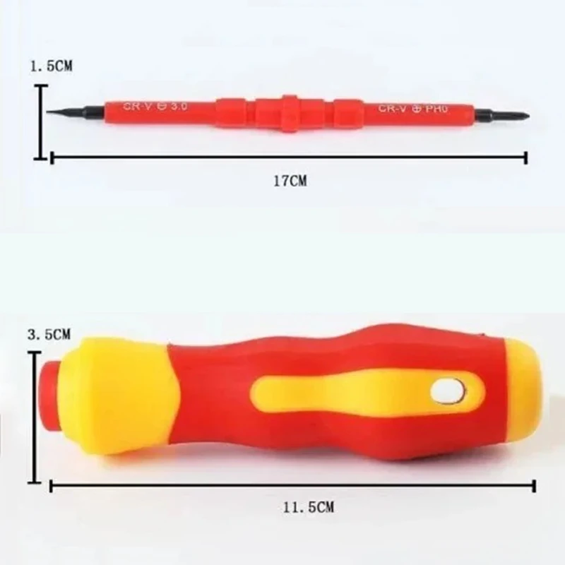 8 in 1 Insulated Screwdriver Set Magnetic Screw Driver Double Head Bit CRV Slotted Phillips Torx Triangle Electrical Tools