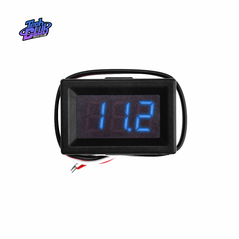 Mini 0.36 Inch DC0-30V 3 Bit Kỹ Thuật Số Màn Hình LED Màu Đỏ Hiển Thị Bảng Điều Khiển Điện Áp Đo Vôn Kế Bút Thử 3 Dành Cho Ô Tô Xe Máy xe Dụng Cụ