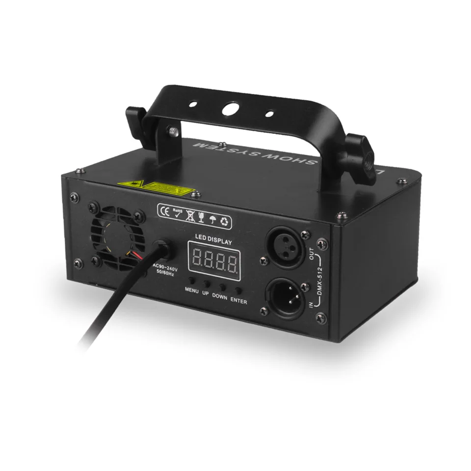 Stephaniex-proyector de escáner de línea de haz láser RGB, 500mw, DJ, discoteca, efecto de iluminación de escenario, fiesta de baile, boda, Bar, Club, luces DMX512