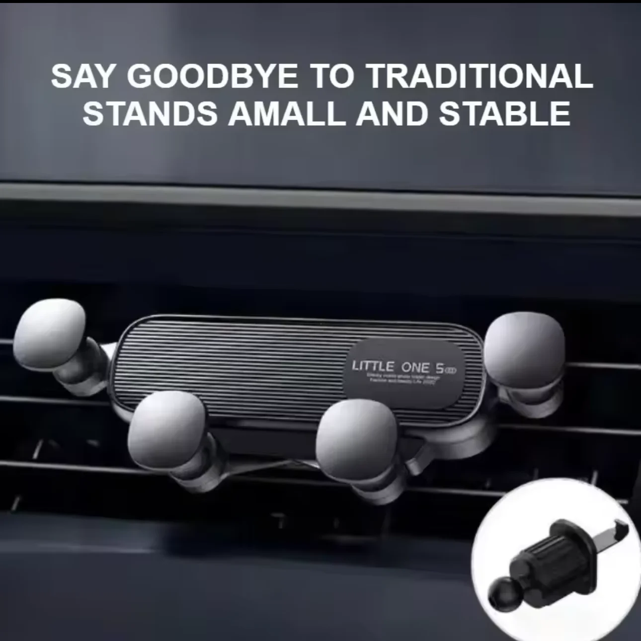 重力自動車電話ホルダー車のエアベント電話マウントユニバーサル耐衝撃ホルダーマウント 4.7-7 GPS クリップインチ携帯電話用