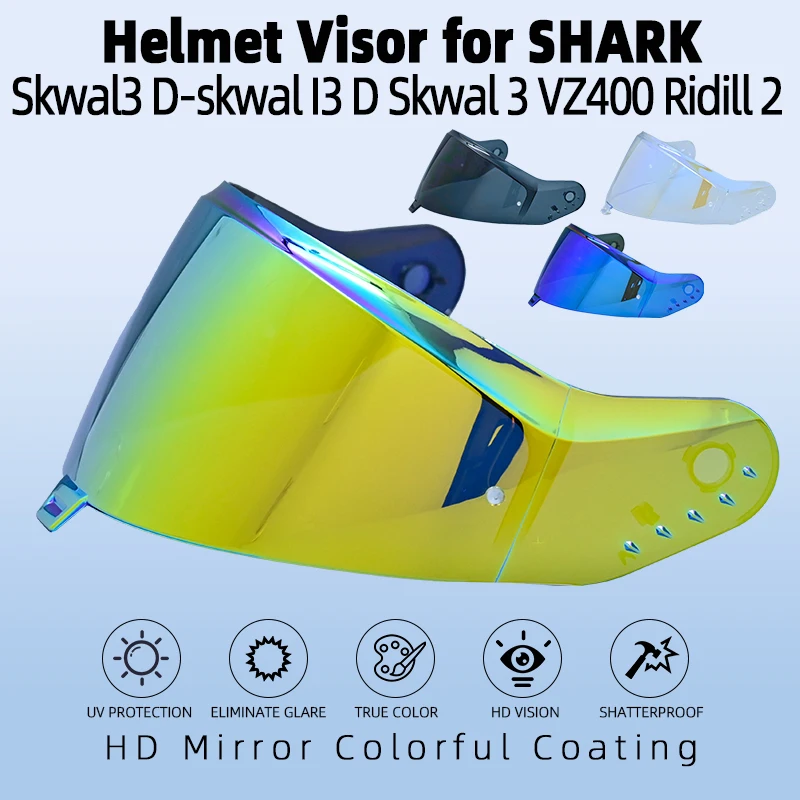 Visierlinse für Shark Skwal 3 D-skwal I3 Sun Glass D Skwal 3 VZ 400 Helm Visier Shield Ridill 2 Windschutzscheibe Motorradzubehör