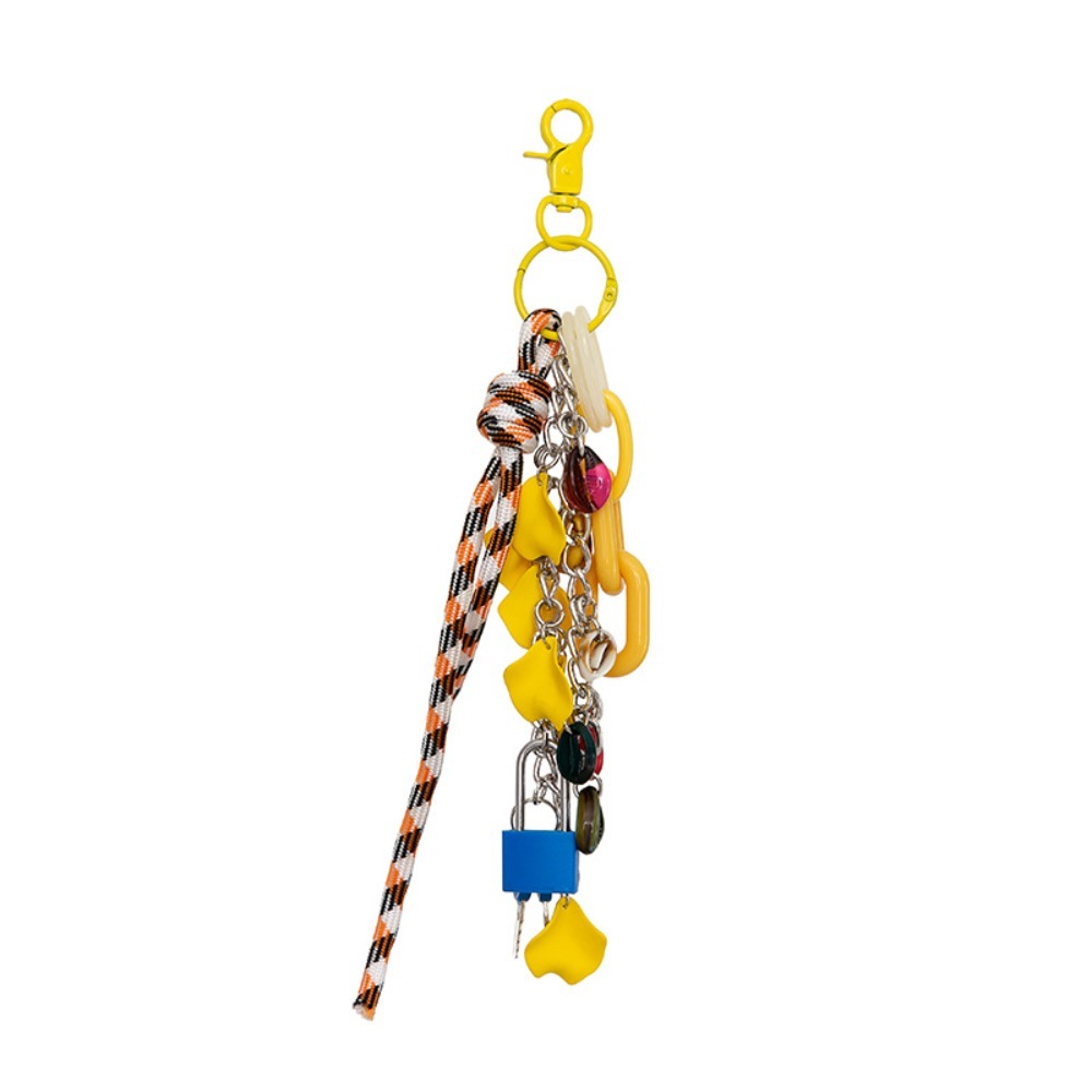 Wielofunkcyjna torba akrylowa Diy Charms brelok z zamkiem łańcuszek linowy dla uroczej pani etui na telefon wiszące ozdoby akcesoria do toreb
