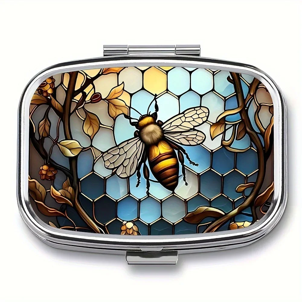 Reiseetuis, schöne farbige Medizin, Metall, Schmuck-Organizer, Haushaltshalter, Eisenschrank, kleiner Pillenbehälter, Medikamentenbox