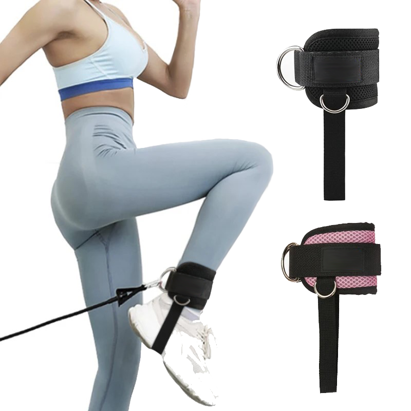 1PC Cinturini alla caviglia imbottiti Cinturini alla caviglia per macchine via cavo Doppio anello a D Polsini alla caviglia fitness per allenamenti in palestra Estensioni delle gambe Rebate