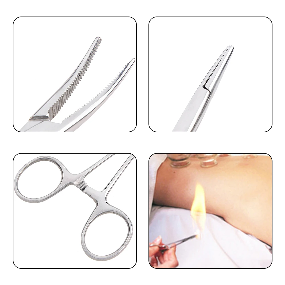 Handje 12.5 16 18 Cm Hemostatische Tang Huisdier Haar Klem Vissen Locking Tang Epileren Gereedschap Gebogen/Rechte tip Cutter Tool