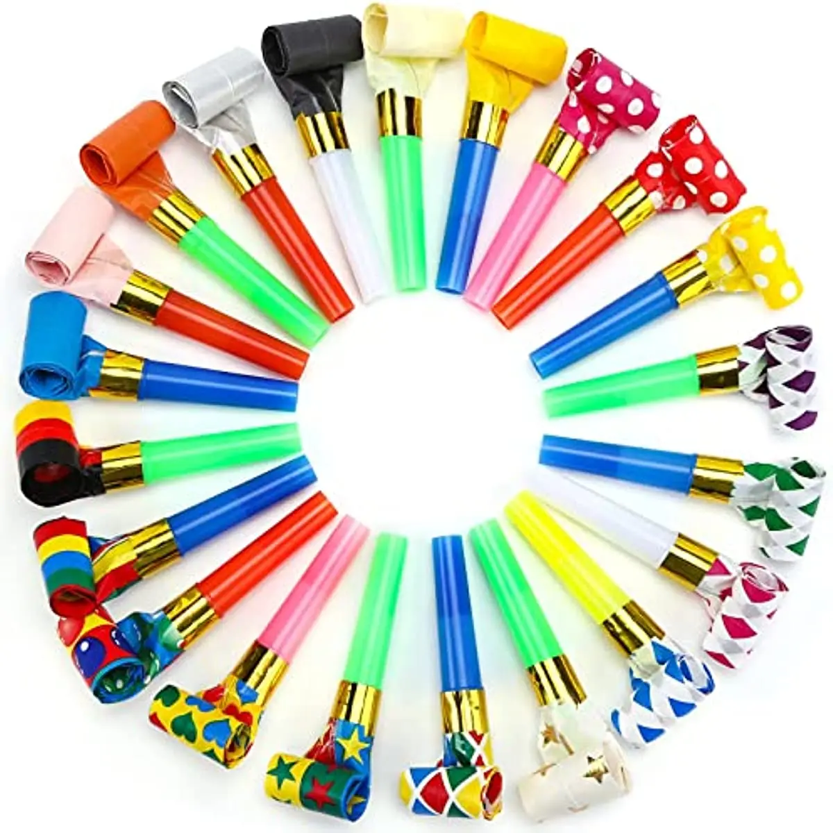 1-30PCS Mini Colorful Blowing Dragon Whistle Blow Roll Toy kid Party Atmosphere Toy Birthday Gift Noise Maker Props Cheerleaders