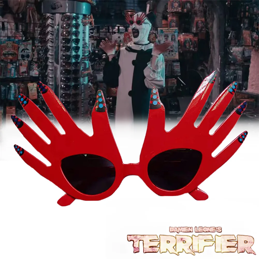 Film Terrifier Clown Cosplay Brille Rote Hand Sonnenbrille Joker Brillen Kunststoff Unisex Kostüm Halloween Zubehör Requisiten
