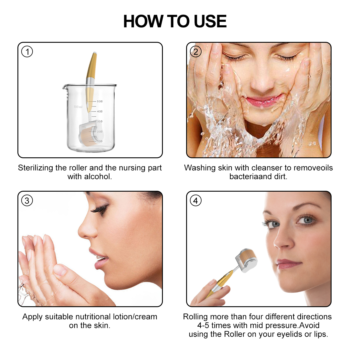 Titanium Microneedle Derma Roller 192 huidverzorgingstool