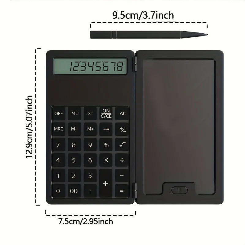 1pc calculator 5.0 inch with button cell tablet learning business office portable folding LCD tablet calculator function science
