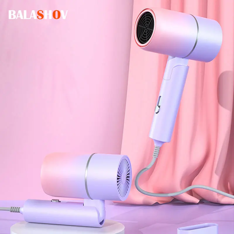 Gấp Gọn Máy Sấy Tóc Với Túi Đựng Không Khí Nóng Anion Chăm Sóc Tóc Cho Nhà Máy Sấy Tóc Du Lịch MIni Thổi Khô Hơn Di Động Tóc bàn Chải Máy Sấy