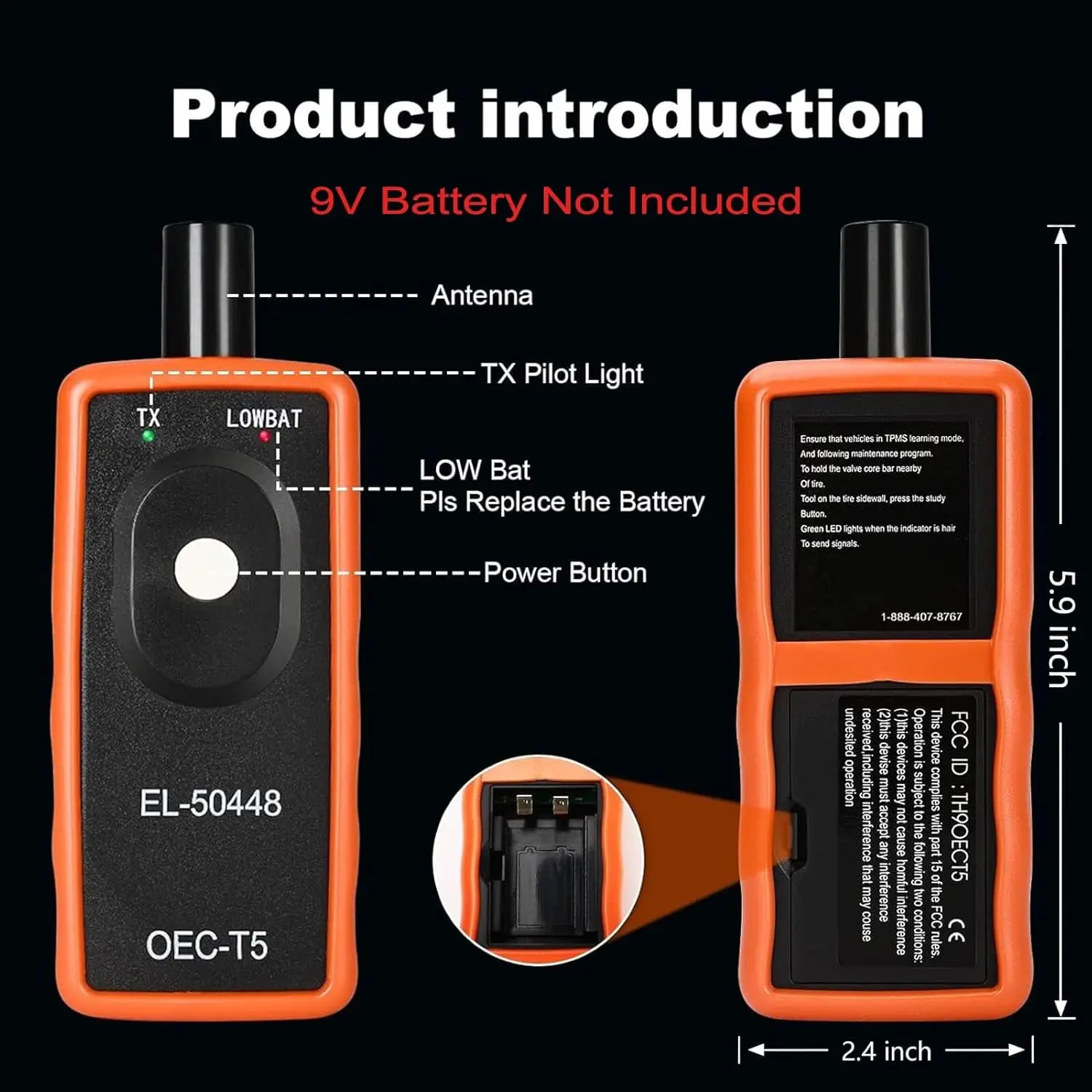 Sensor de detecção de pressão dos pneus automotivos EL-50448 OEC-T5 opel/gm sistema de monitoramento de pressão dos pneus tpms ferramenta de ativação de redefinição
