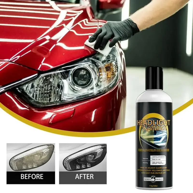 ไฟหน้ารถฟื้นฟูขัด Scratch Remover ซ่อมไฟหน้ารถขัดทําความสะอาดวางสีรถยนต์ Refurbish Agent