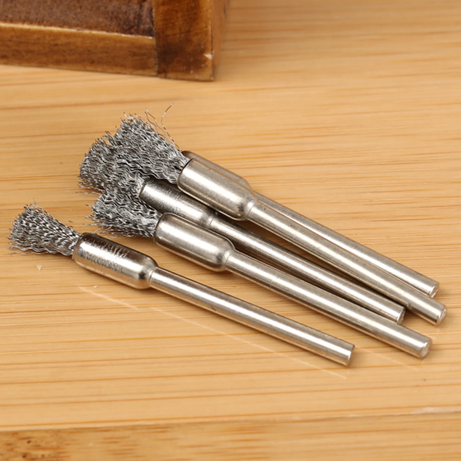 Aço inoxidável Wire Wheel Brushes para Dremel Rotary Tool, Pincéis de lápis, Polimento Wheel, 5Pcs